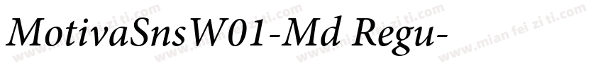 MotivaSnsW01-Md Regu字体转换